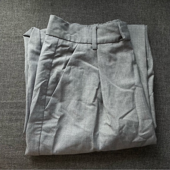 Grey Wide Leg Trousers - Picture 5 of 6